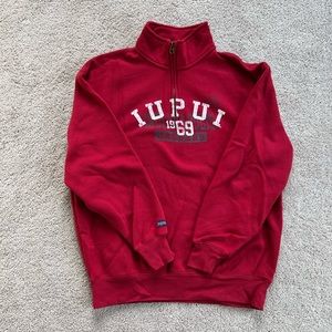 Mens IUPUI Jansport quarter zip. Large. Gently used. Non smoking.